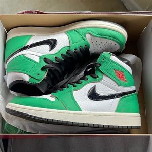 Lucky green high top jordan 1s